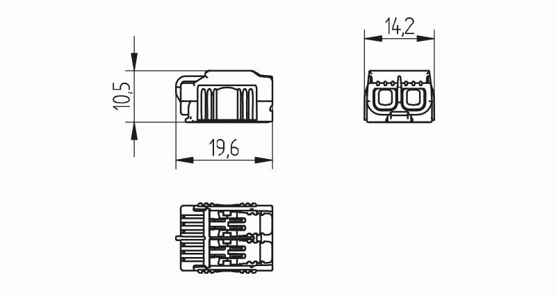 p/n 46.811.1001-0 - Conector de emenda com 2 terminais - Imagem 2