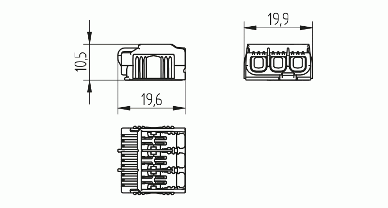 p/n 46.811.1002-0 - Conector de emenda com 3 terminais - Imagem 2