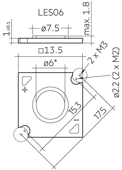 p/n 28004223 - LED COB 13,5x13,5mm LES 6,0mm 10W 3000K IRC80 1.000 Lumens - Imagem 2